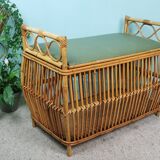 Rattan chest bench 60's