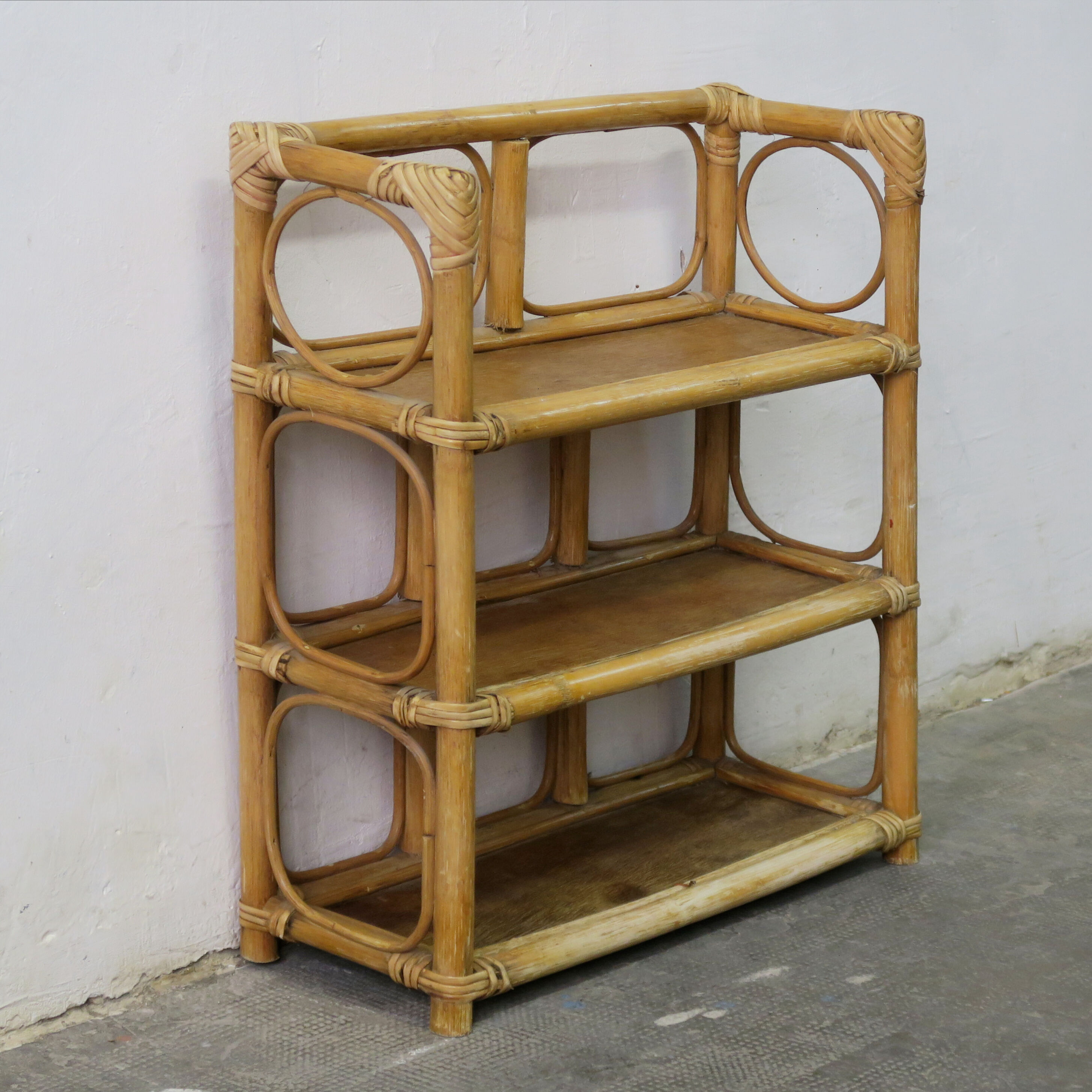 Rattan shelf
