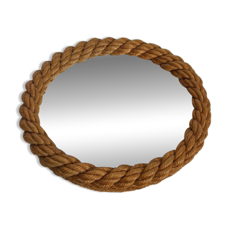 Round mirror in Audoux Minet rope.