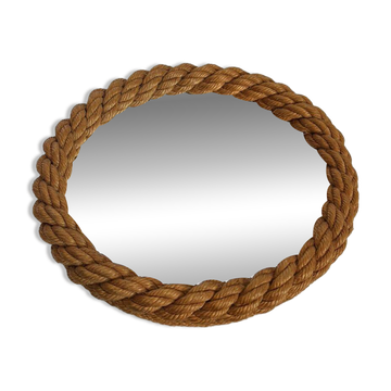 Round mirror in Audoux Minet rope.