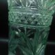 Green pressed-moulded crystal vase