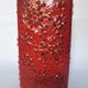 Red ceramic vase Scheurich Germany 70s