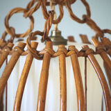 Vintage rattan hanging lamp
