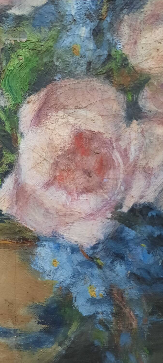 Chinese shadow painting and old roses