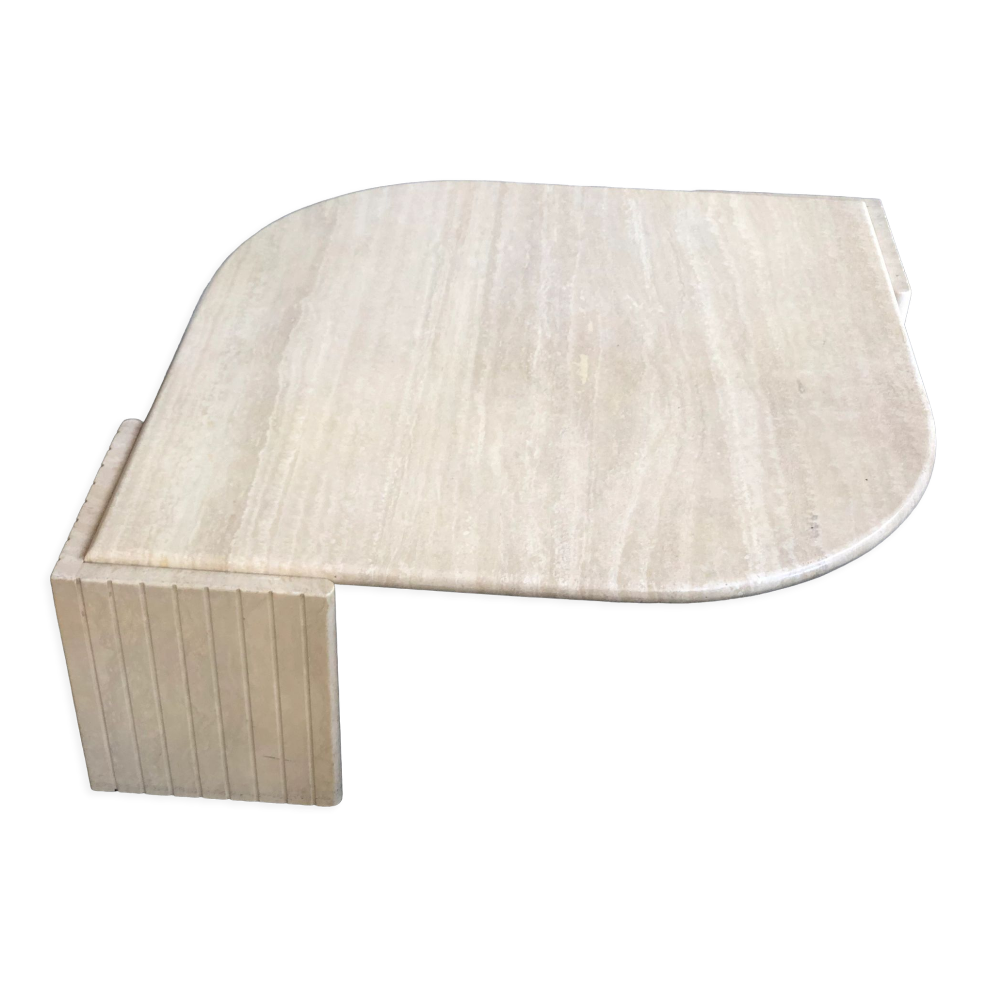 Travertine coffee table Roche Bobois 1970