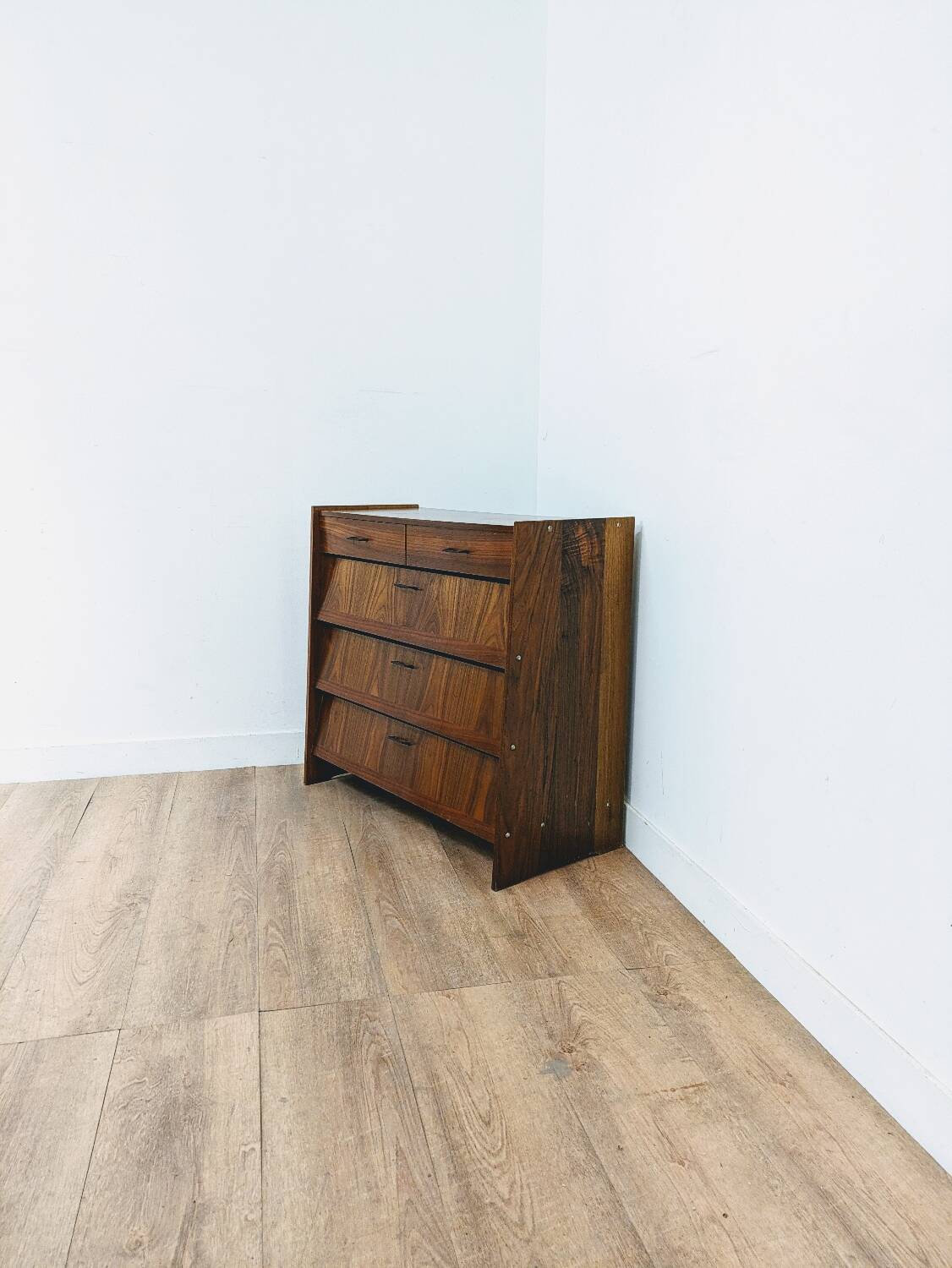 Vintage Scandinavian wooden shoe cabinet