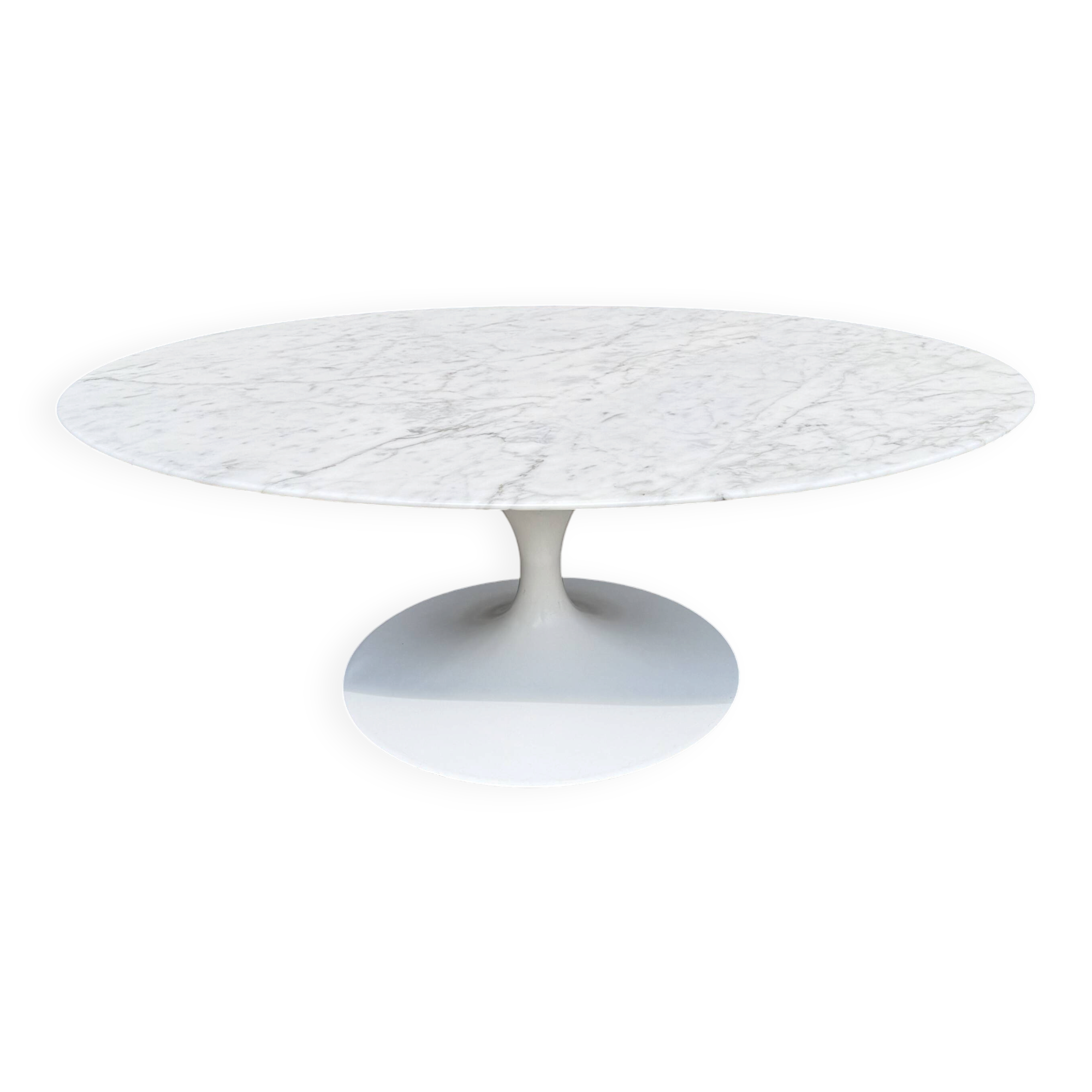 Original Knoll Tulip Oval Coffee Table Eero Saarinen Arabescato matte 107x70