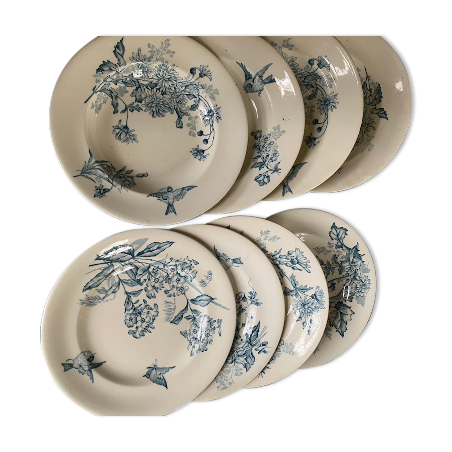 Lot of 8 plates
