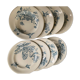 Lot de 8 assiettes botanique