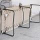 French Army Camp Bed Lounger with Mattress and Bag / Garden 1960