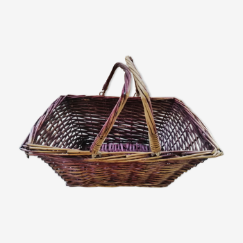 Vintage wicker picker basket