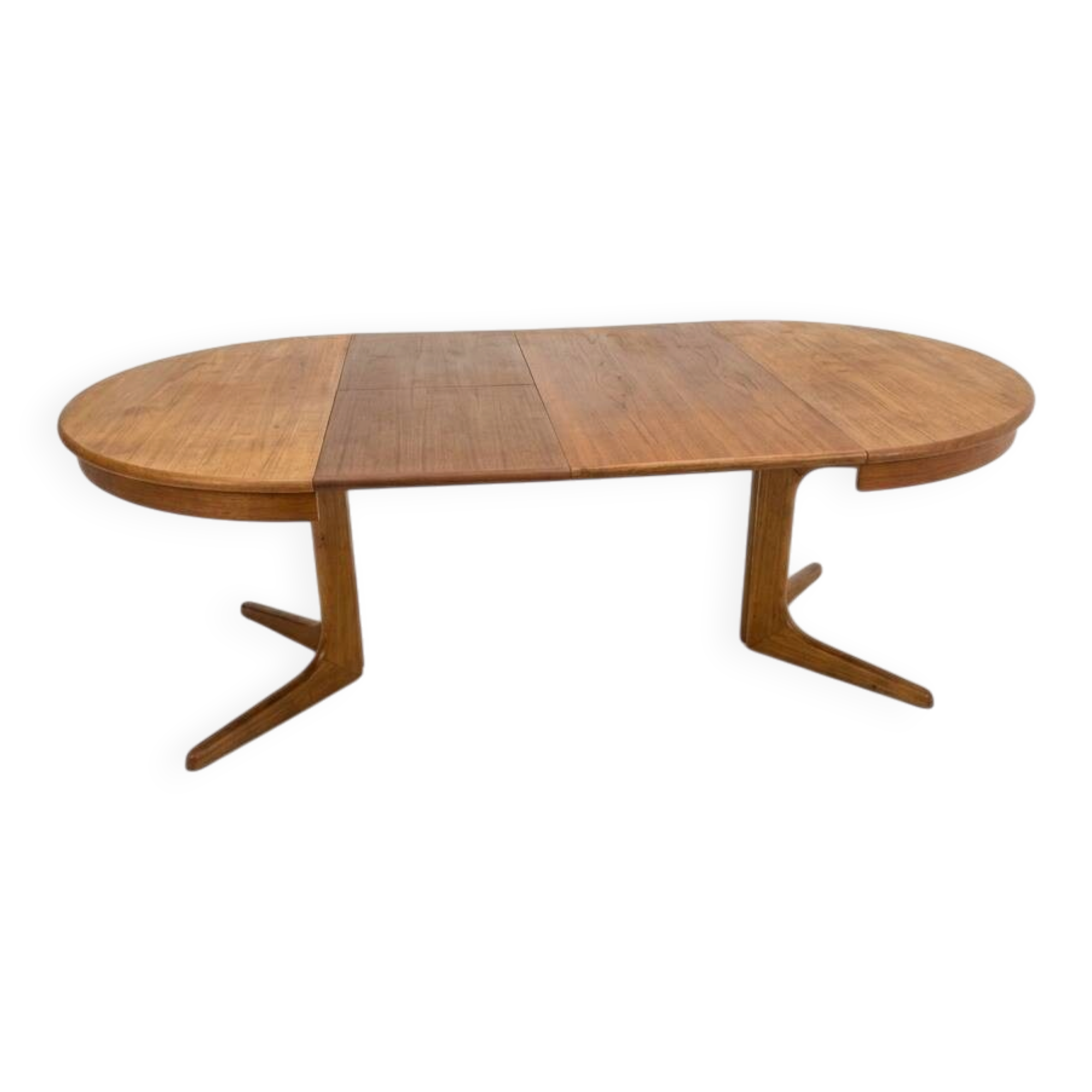 Table extensible Baumann en teck des années 60, (2 rallonges)