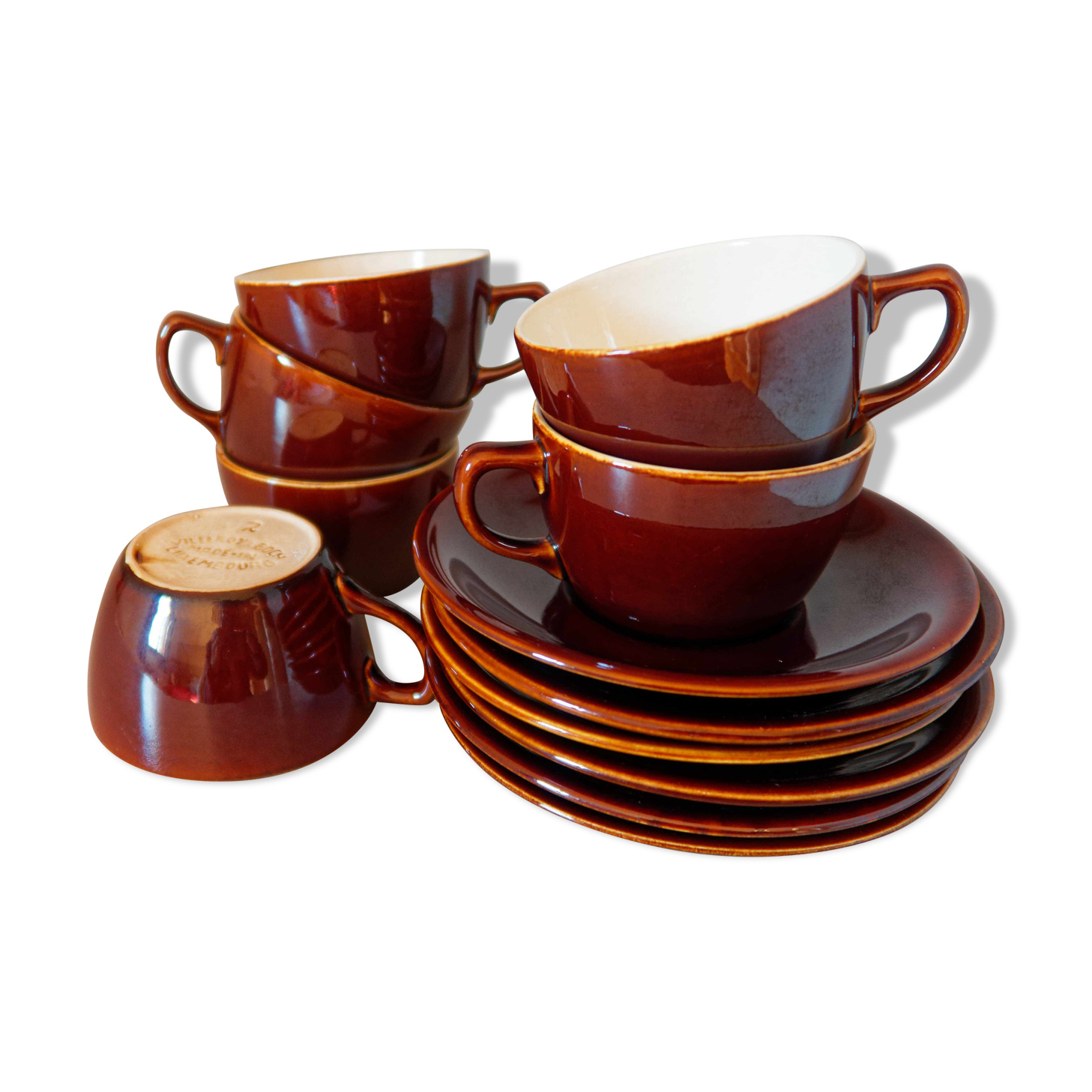 Lot 6 cups of Villeroy & Boch lunch made in Luxembourg