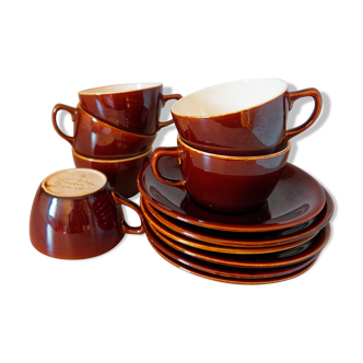 Lot 6 tasses dejeuner Villeroy & Boch made in Luxembourg