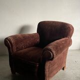 Fauteuil club velours