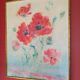 Peinture à  l’huile Coquelicot avec cadre