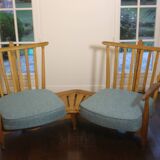Fan bench by Guillerme and Chambron reupholstered