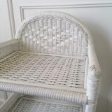 Etagère en rotin blanc , 1960