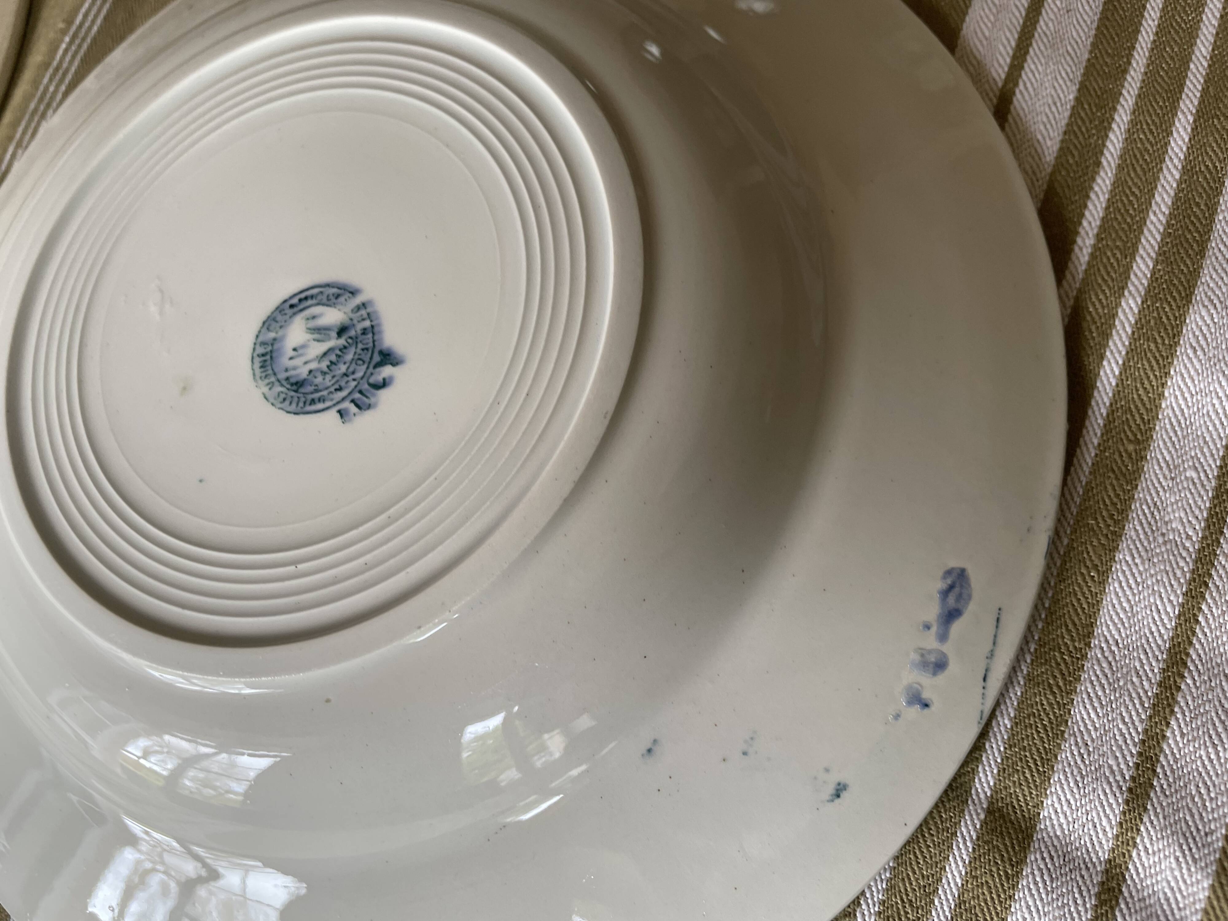 Mismatched ironstone plates