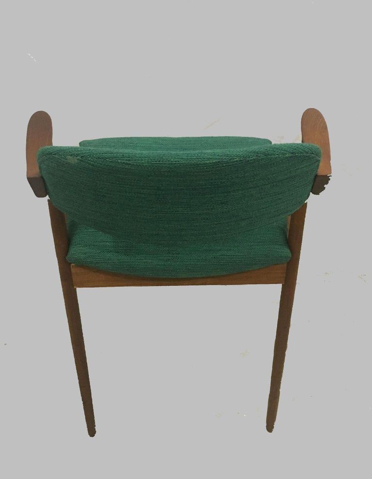 Set of eight restored dining chairs in teak Kai Kristiansen