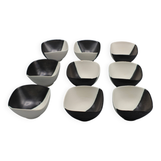 COUPELLES TASSES CAFE CERAMIQUE VINTAGE VALLAURIS CERAMONY