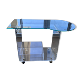 Bureau français vintage Plexiglas & verre – Space Age – circa 1970