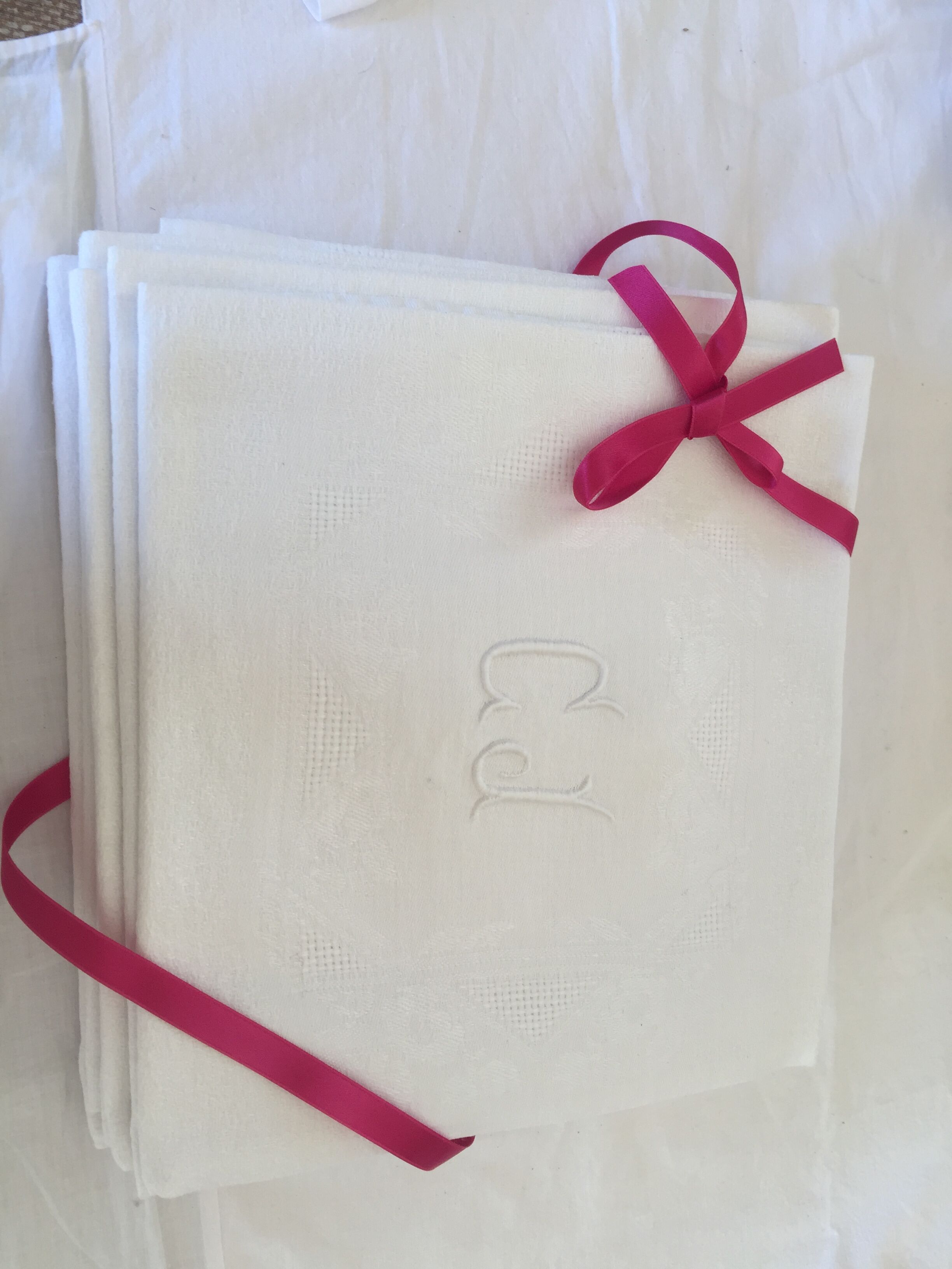 Lot of GJ monogram towels