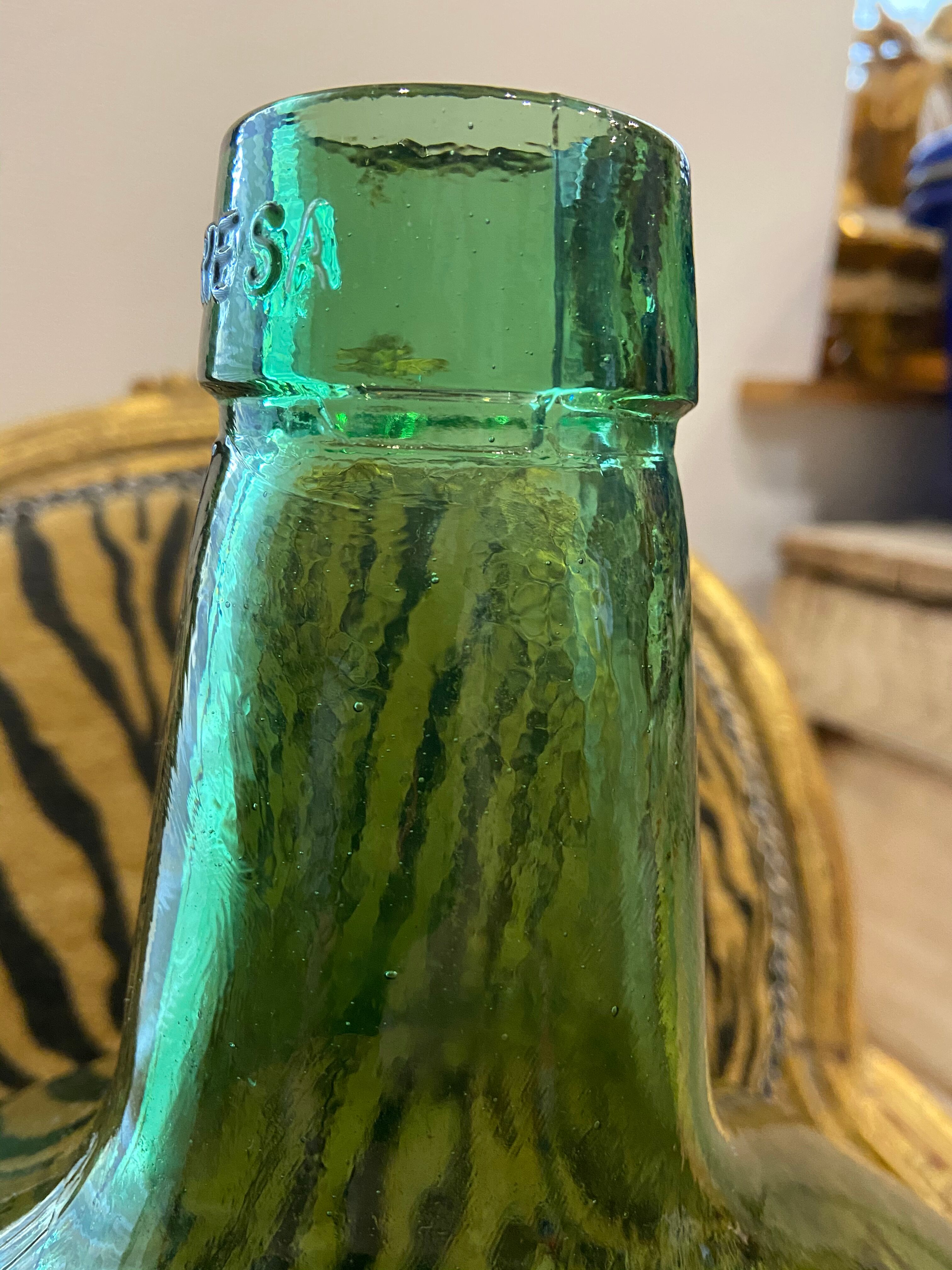 Dame jeanne bonbonne 15 litres verte