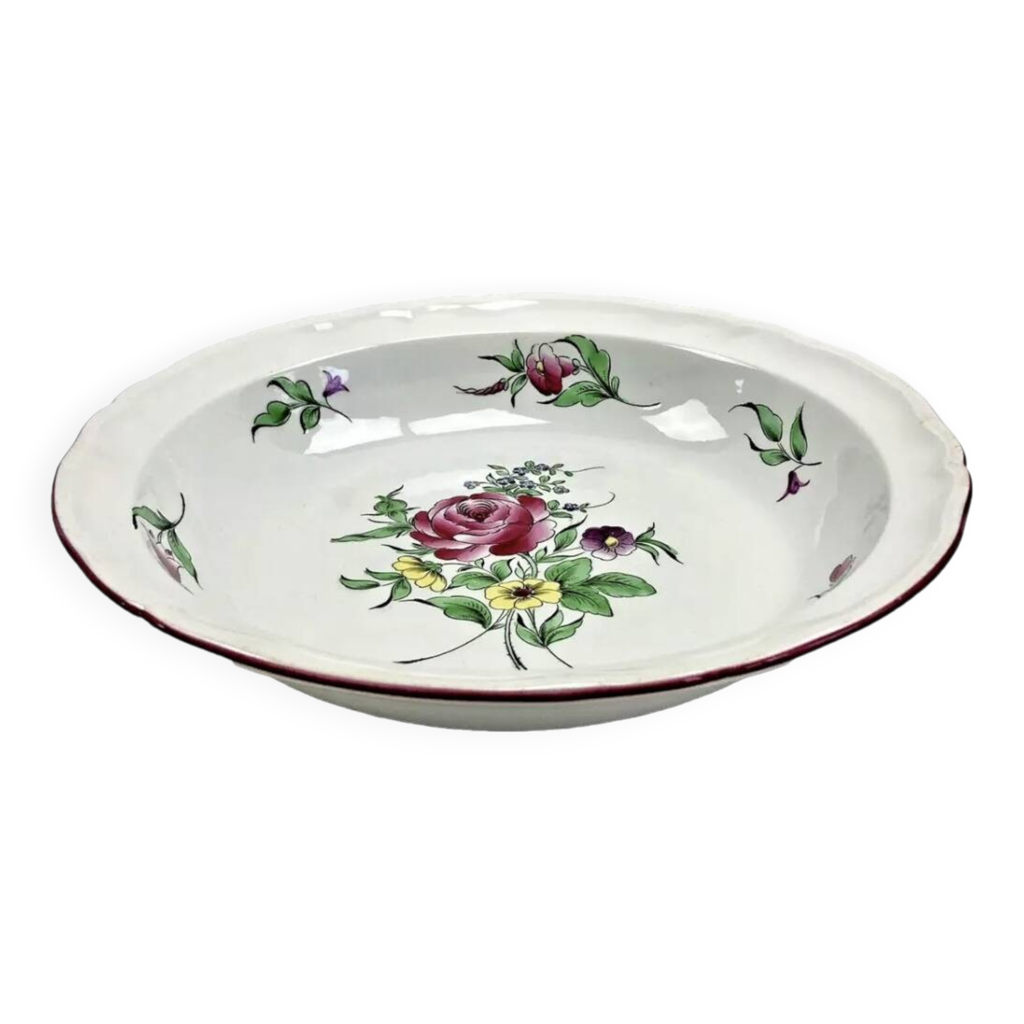 Old Luneville salad bowl, Réverbère model