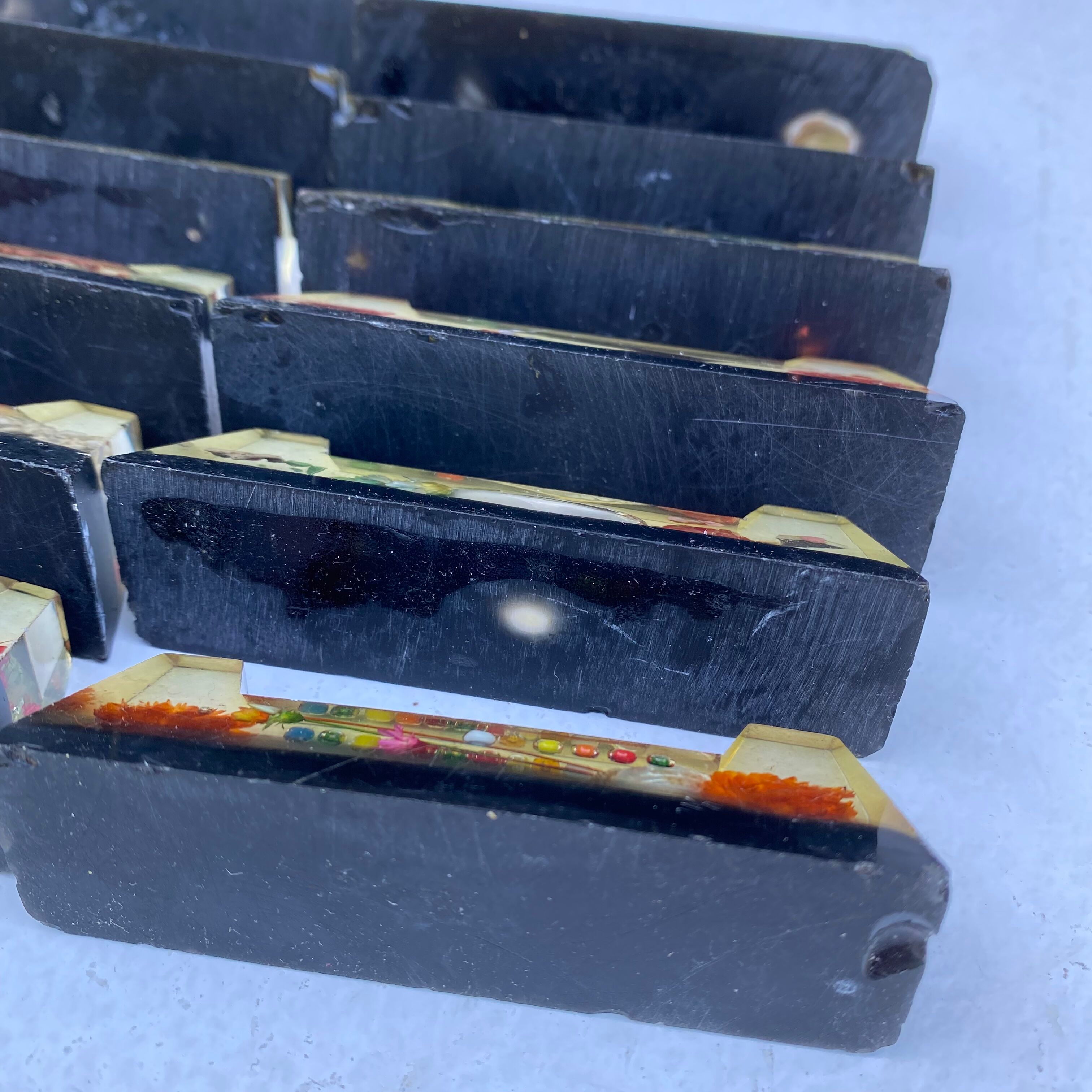 Vintage resin knife doors