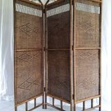 Vintage rattan screen