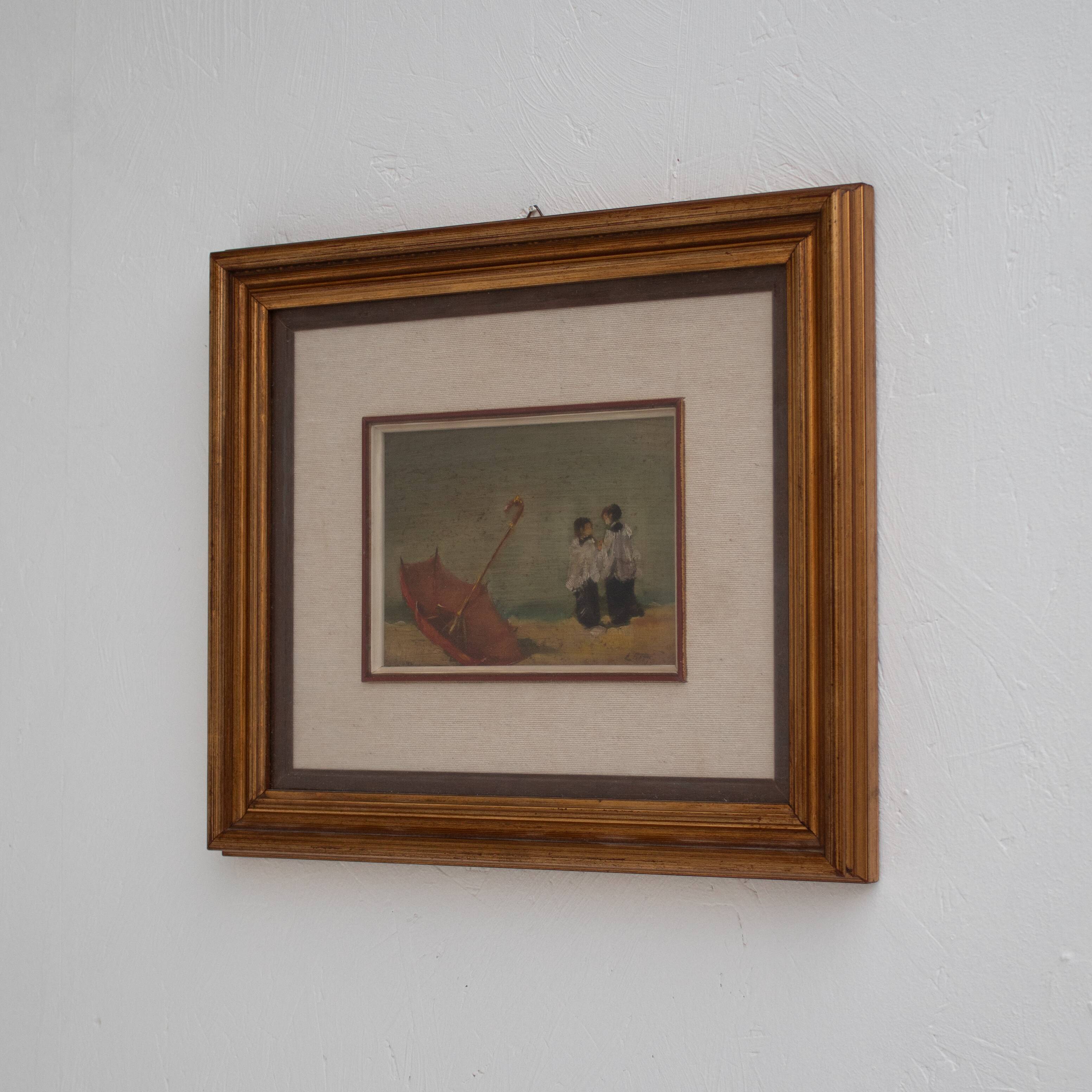 Vintage framed painting