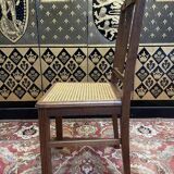 Set of 6 Art Deco chairs in oak and cane - caned