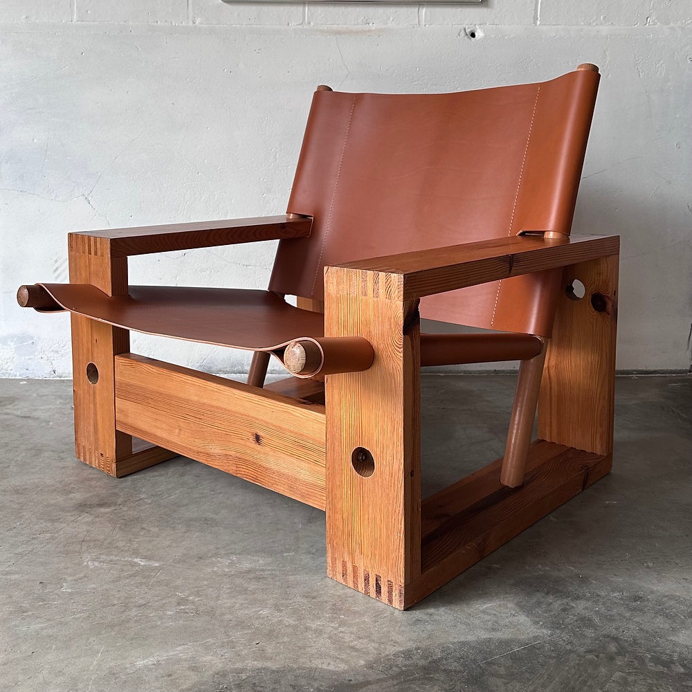 Brutalist lounge chair, Ate Van Apeldoorn, Houtwerk Hattem, Netherlands, 1970s
