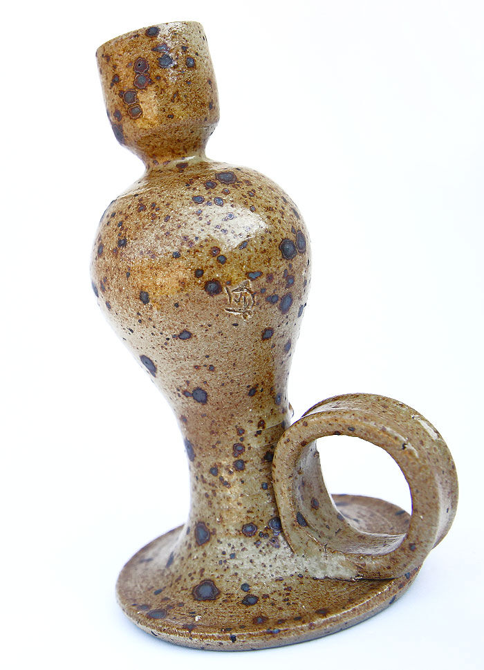 Pyrity sandstone bougeoir by Michel Dumont, Puisaye, La Borne