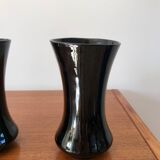 Pair of black opaline vases early 20th century