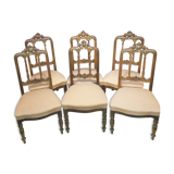 Ensemble de 6 chaises à manger en noyer Victorial