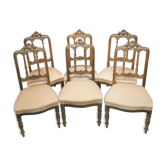 Set of 6 Victorial Walnut Dining Chairs