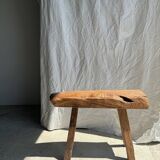 Small organic bench in upcycled Asian teak quadripod - Sungai