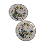 set of two sarreguemines plates "Rouen"