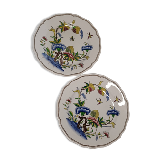 set of two sarreguemines plates "Rouen"