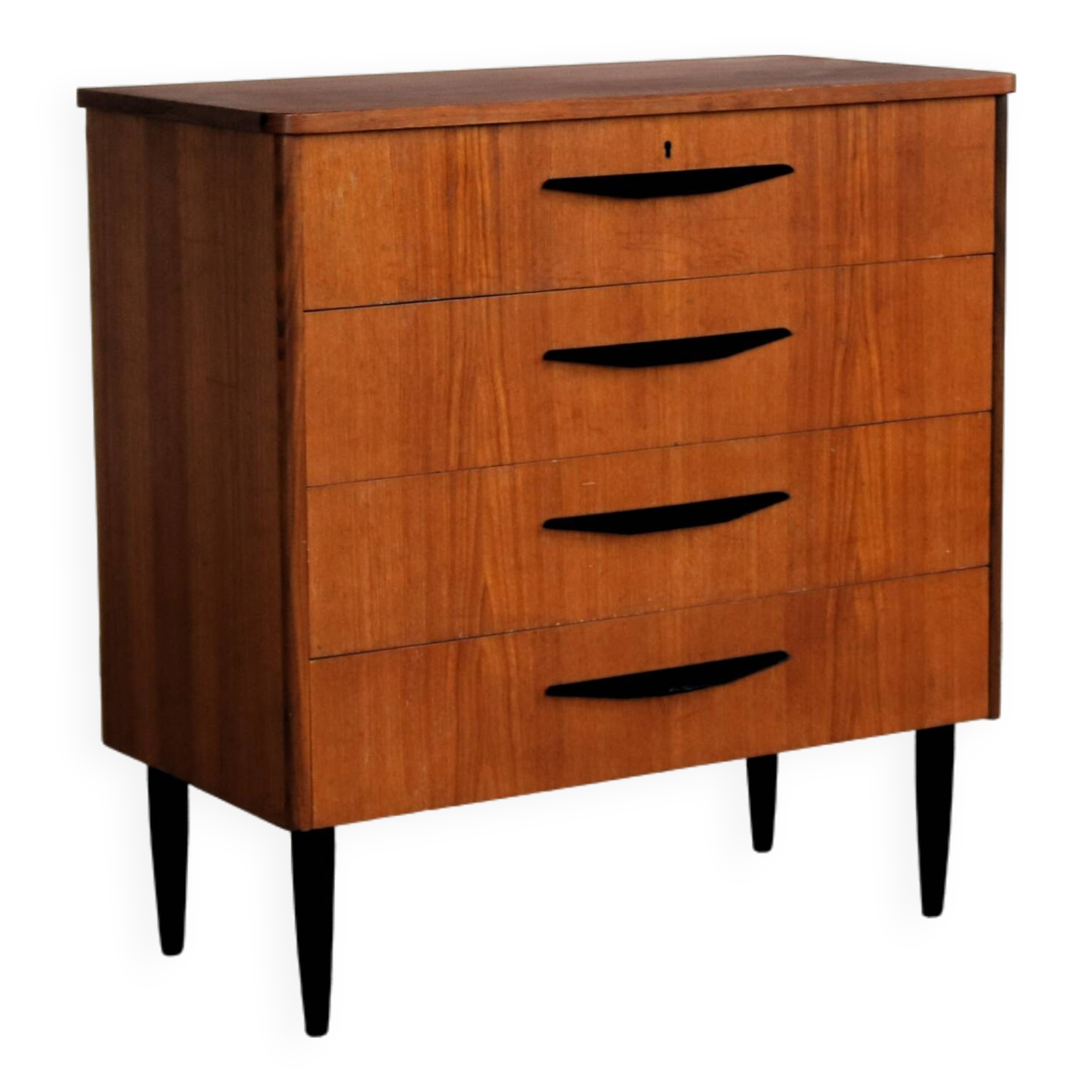 Vintage chest of drawers | teak | 1960s | suede