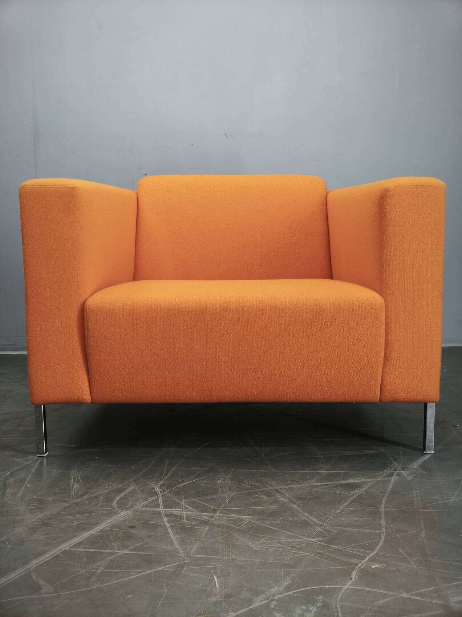 Enrico Franzolini Steel 2000 Orange Armchair for Moroso, Italy