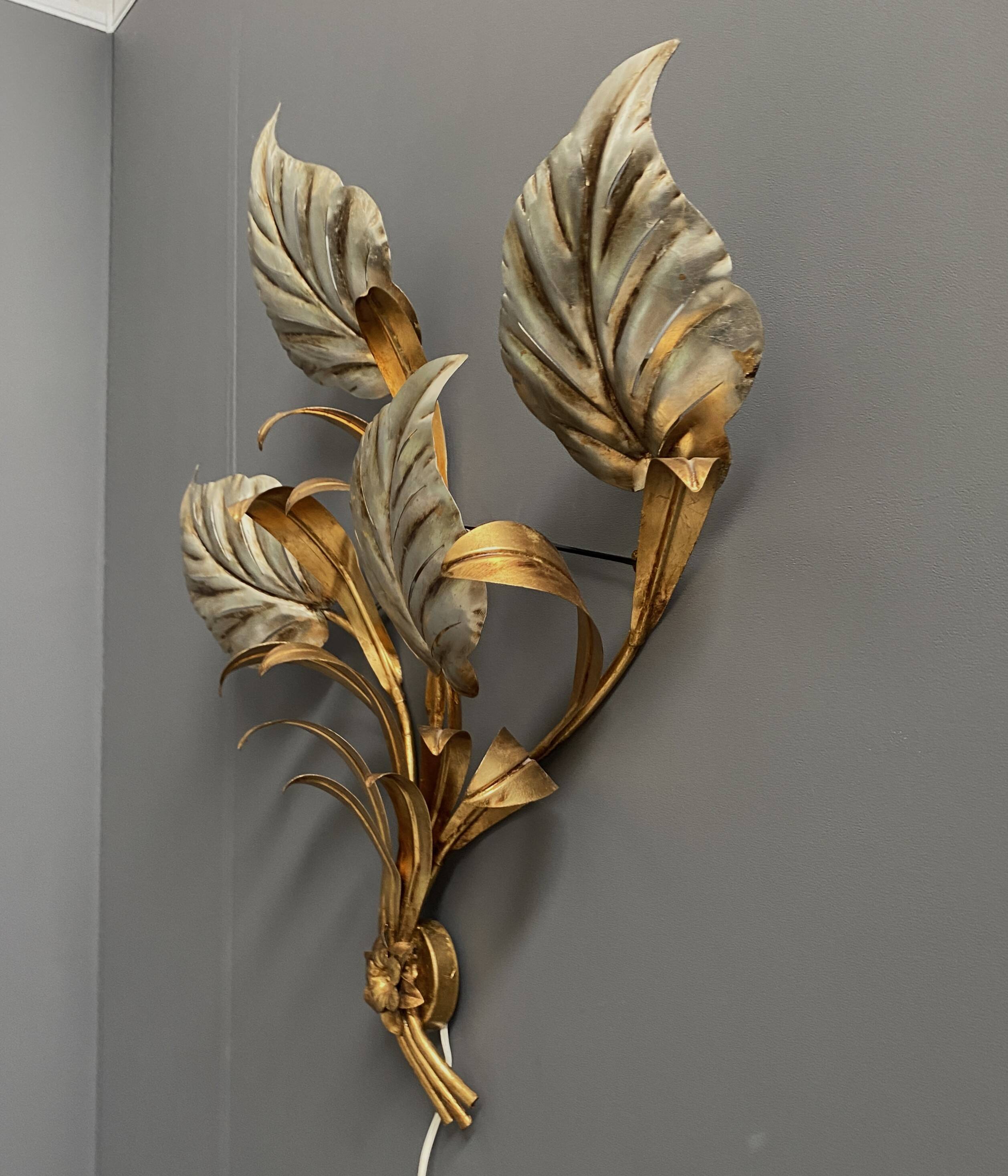 Hans Kögl large wall lamp Hollywood regency style 1970s
