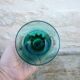 Lot de 2 coupelles en cristal vert foncé