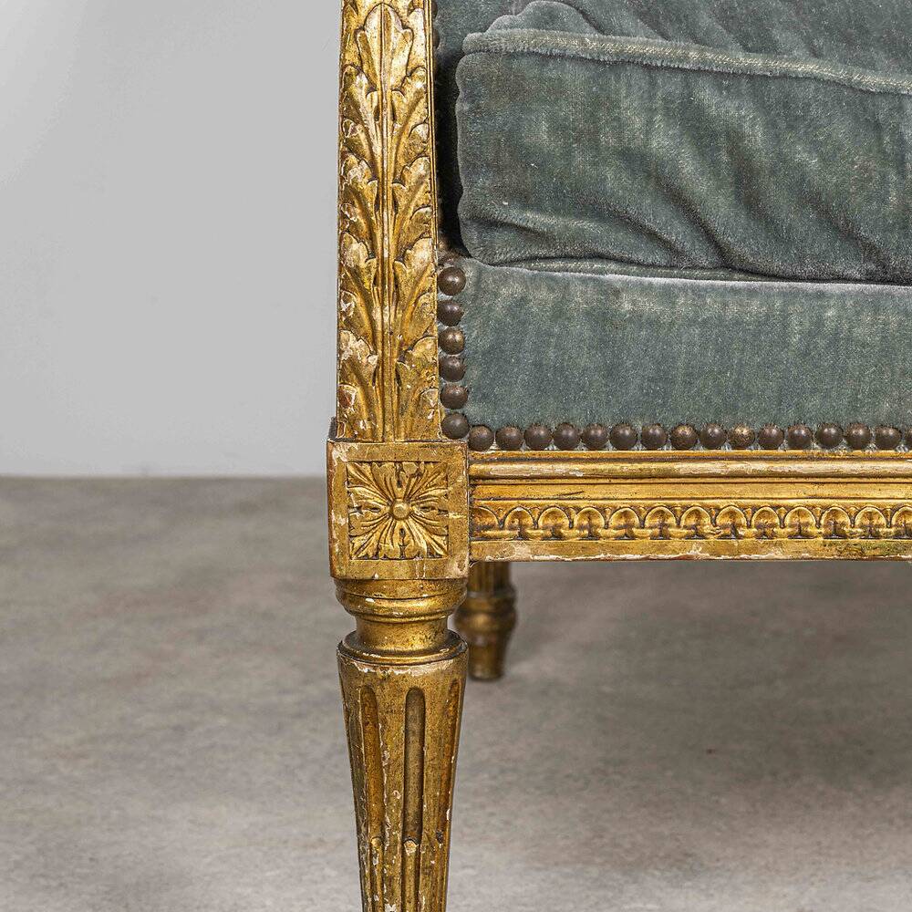 Magnificent Louis XVI wingback armchair.