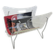 Magazine rack for Roche Bobois in plexiglass and chromed metal, 1970