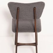 Chaise bouclée gris foncé du 20ème siècle, 1960
