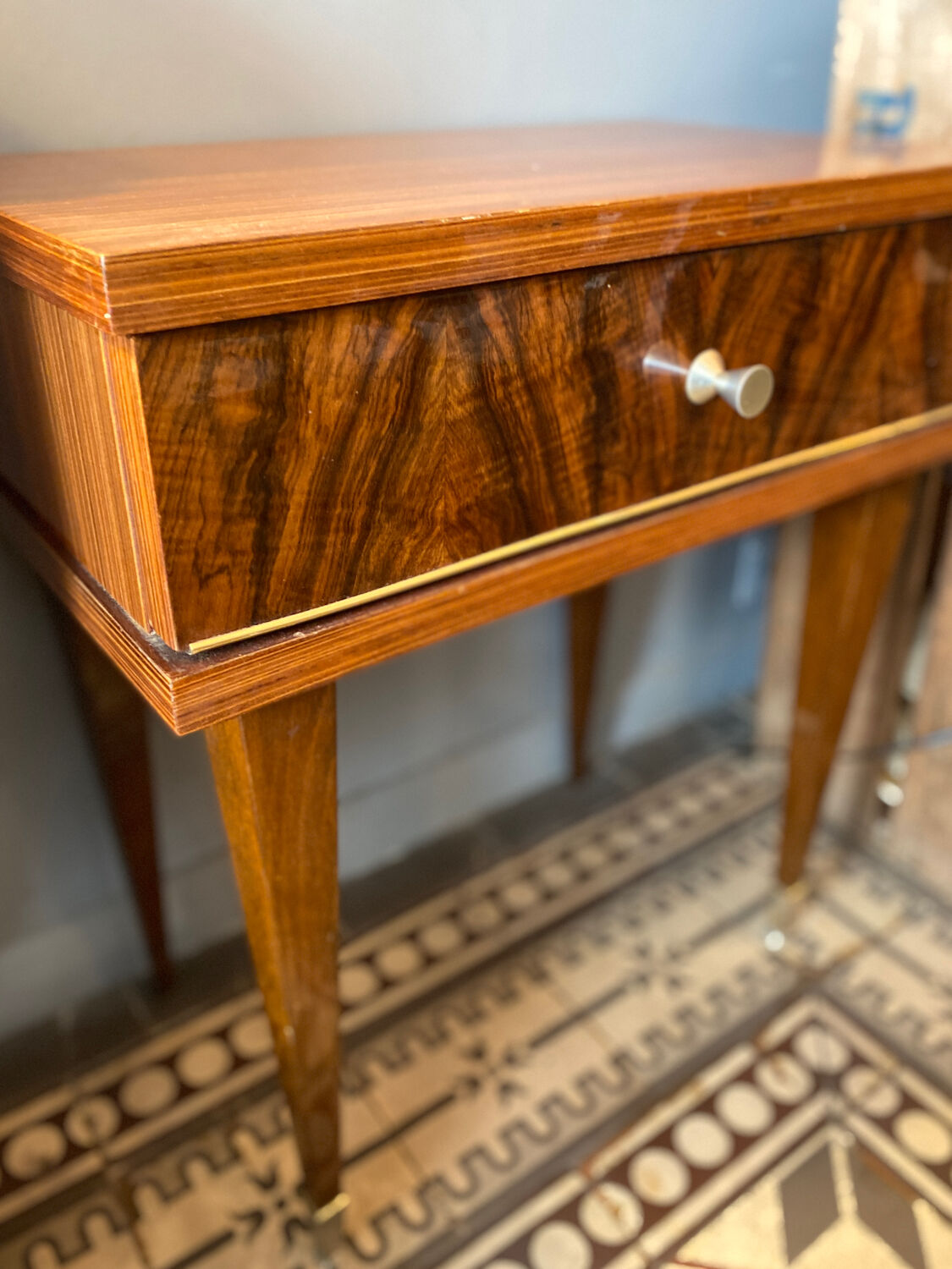 Small vintage bedside table from the 1960s.
