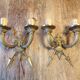Paire d'appliques style empire flèches en bronze
